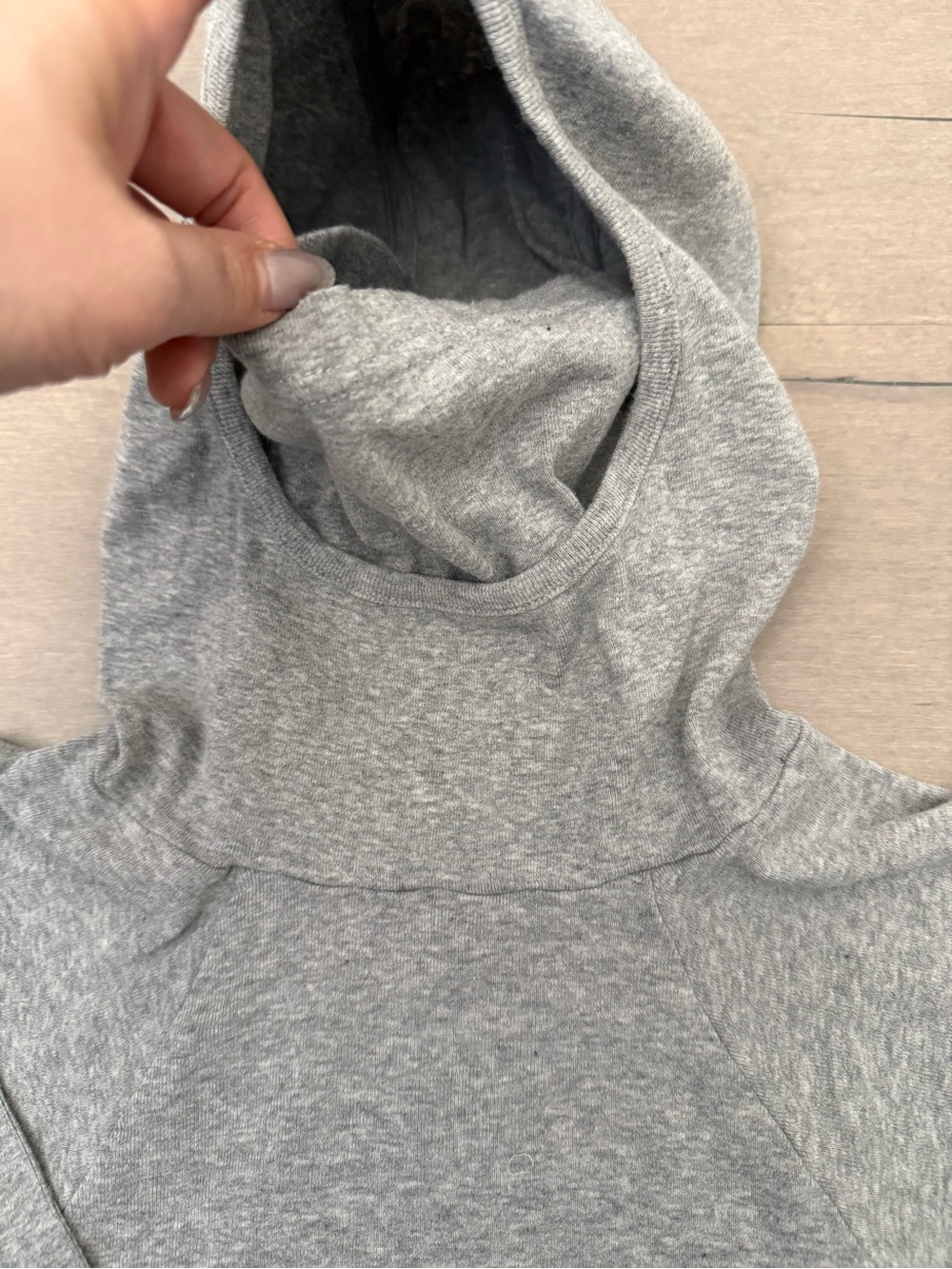 NUNUNU Gray Ninja Mask Hooded Shirt, Unisex size 12-14 - Picture 6 of 9